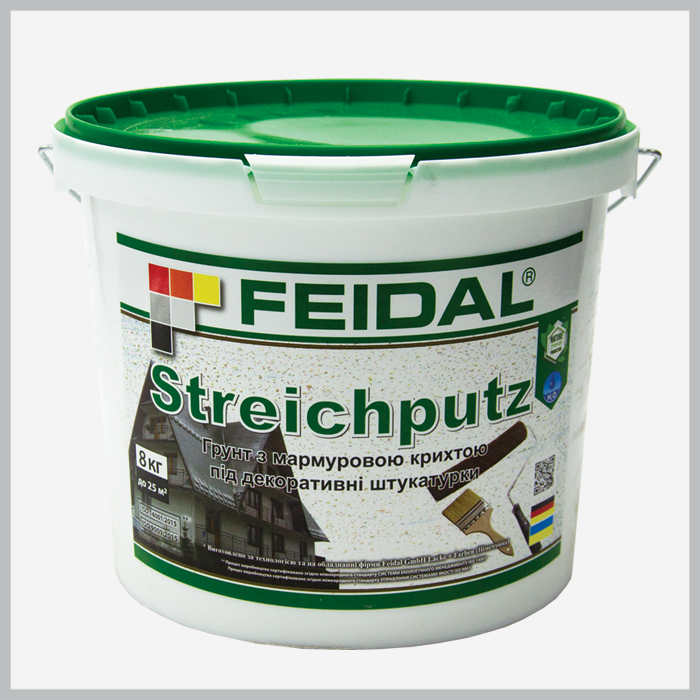 

Грунт с мраморной крошкой под декоративные штукатурки Streichputz Feidal 8кг