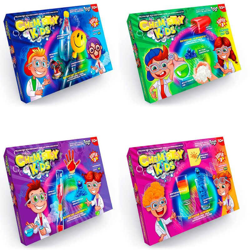 

Набор для проведения опытов "ЭКОНОМ CHEMISTRY KIDS" CHK-02-01U,02U,03U,04U 8 видов УКР. (8) "ДАНКО ТОЙС"