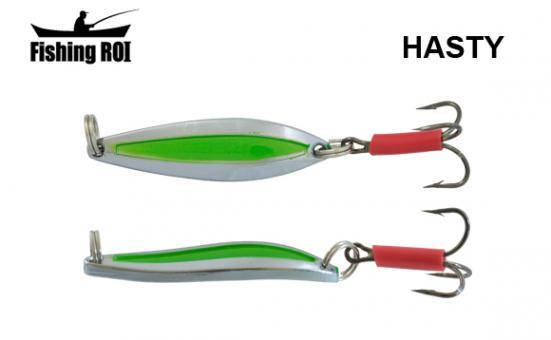 

Блесна Fishing ROI Hasty 10gr Chrome Green