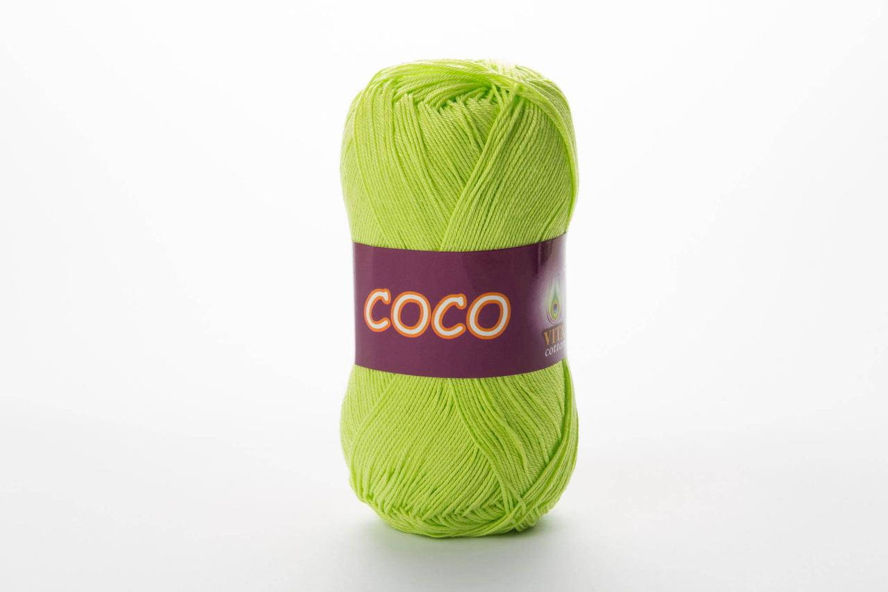 

Пряжа хлопковая Vita Cotton Coco, Color No.4309 светлый салат