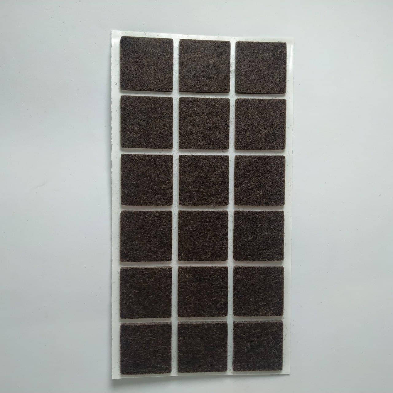 

Войлочные самоклеящиеся накладки для мебели FZB защита от царапин на ножки стульев 25х25 мм 18 шт на пластине