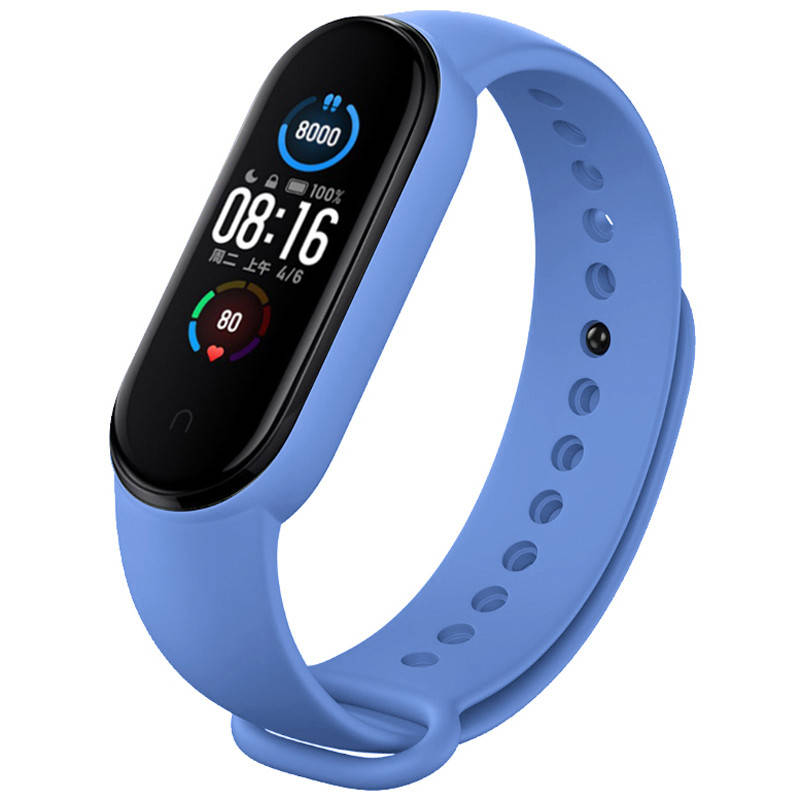 

Mi band 5 6 ремешок ми бенд 6 5 силиконовый Синий