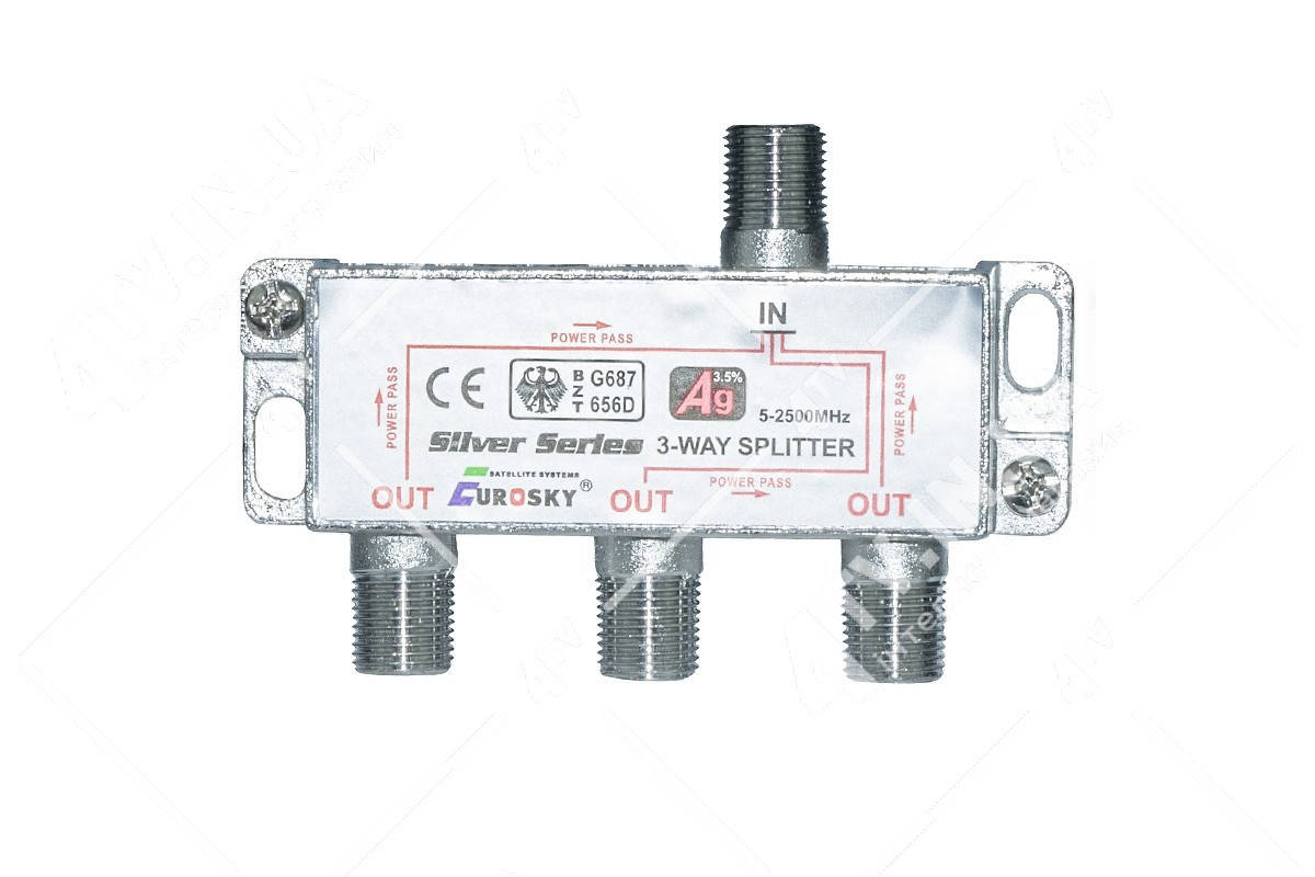 

Сплиттер Splitter EUROSKY 3-WAY с проходом питания