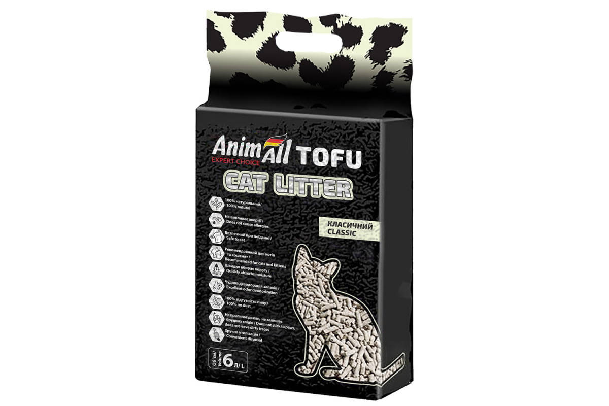 

AnimAll TOFU Classic - ТОФУ Классик - соевый наполнитель для кошек - 6 л / 2,6 кг