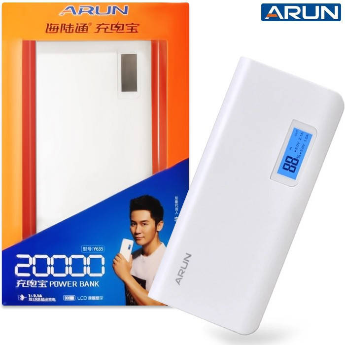 

Внешний аккумулятор Power bank 20000mA Arun Y635