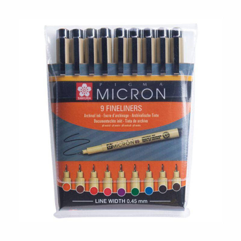 

Набор линеров PIGMA Micron 9шт., разноцветные, Sakura