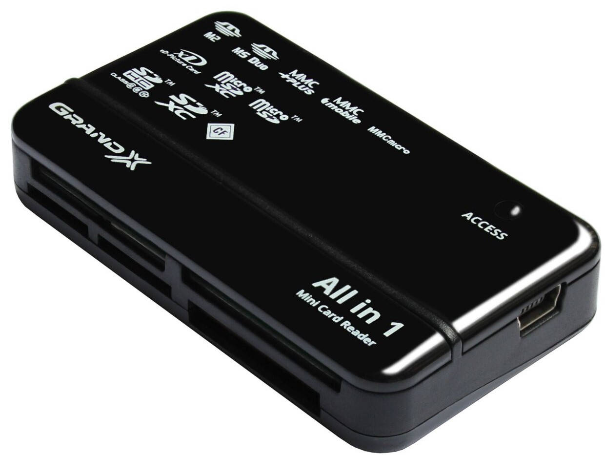 

Кардридер Grand-X Multi All-in-One 64GB to 2TB SDXC (CRX05Black)