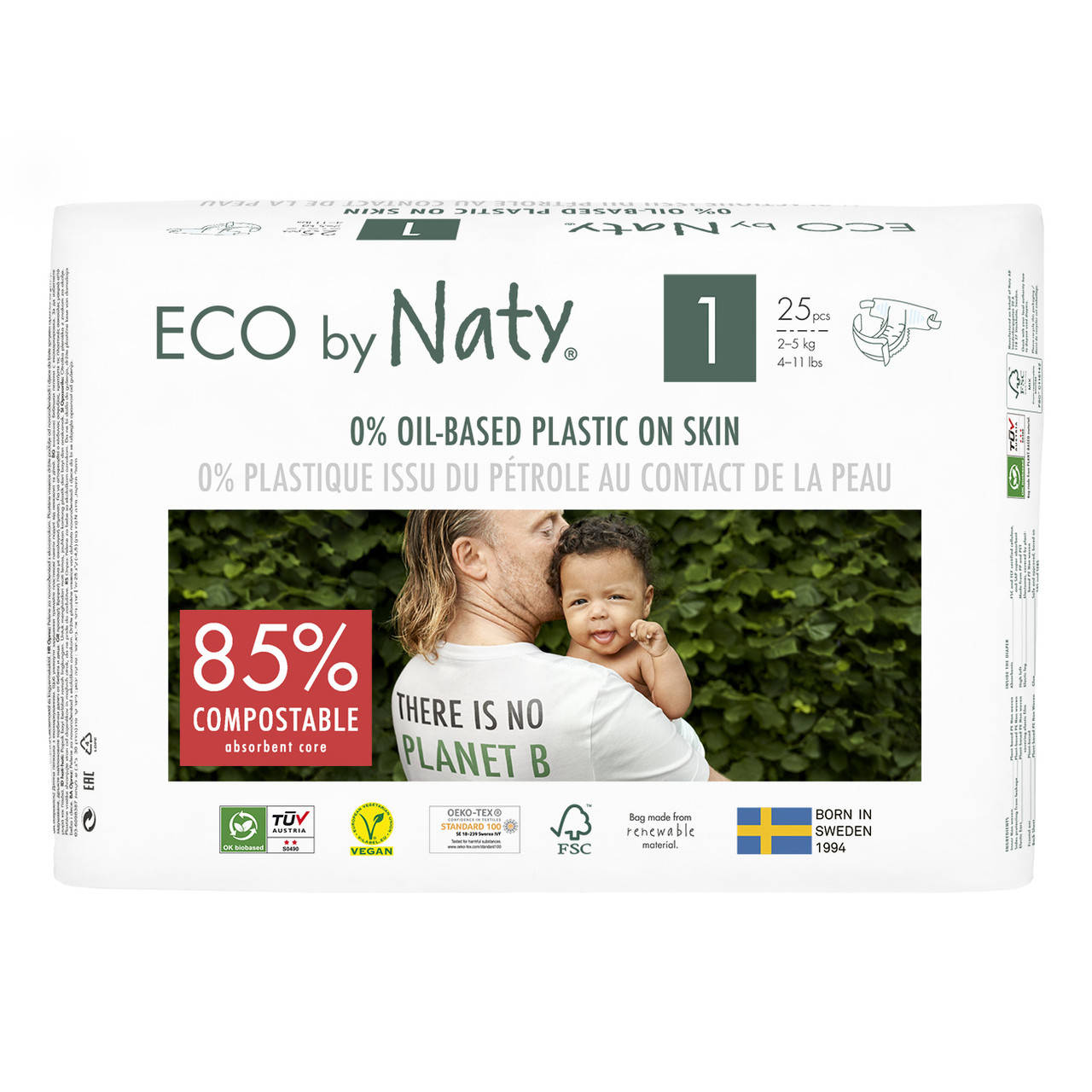 

Органические подгузники Eco by Naty Размер 1 (от 2 до 5 кг) 25 шт