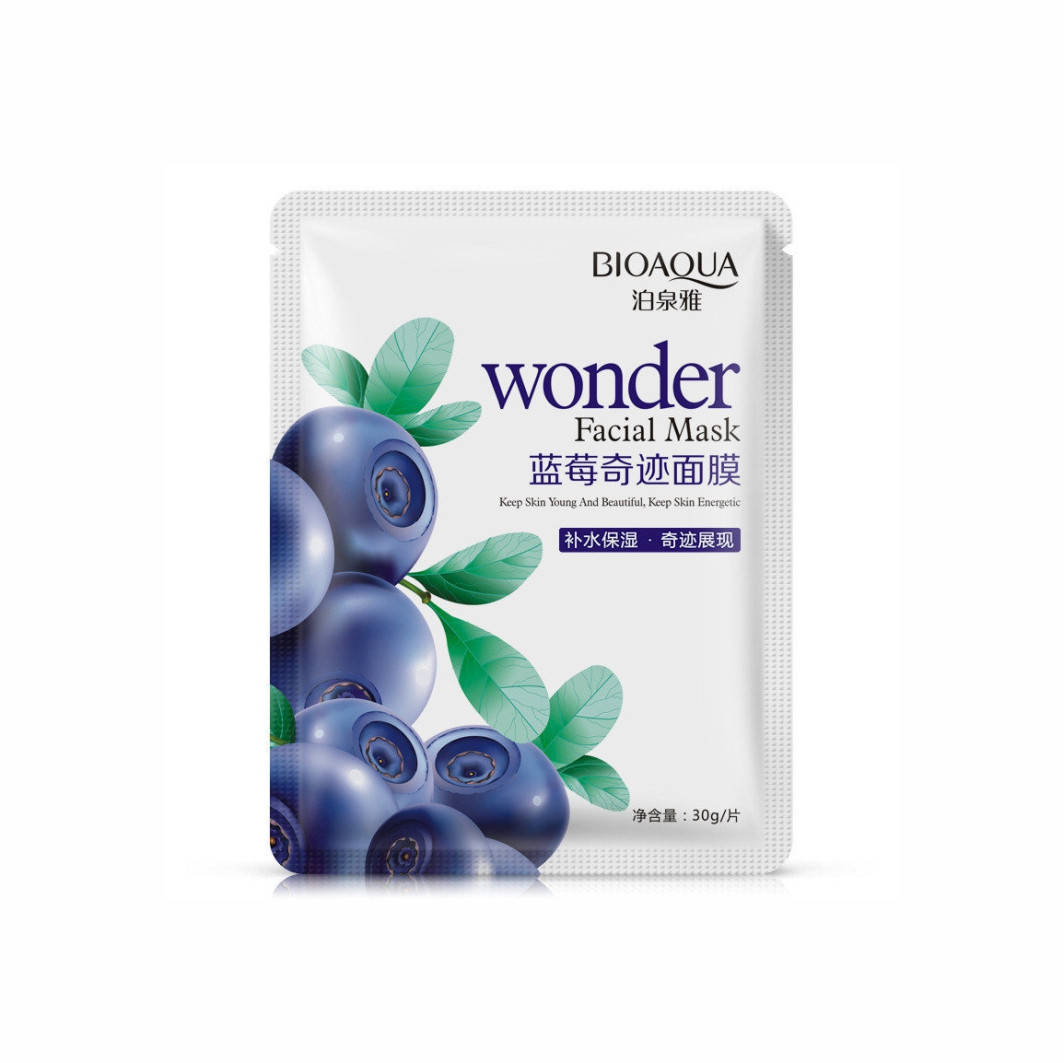 

Тканевая маска для лица с экстрактом черники Bioaqua Wonder Facial Mask