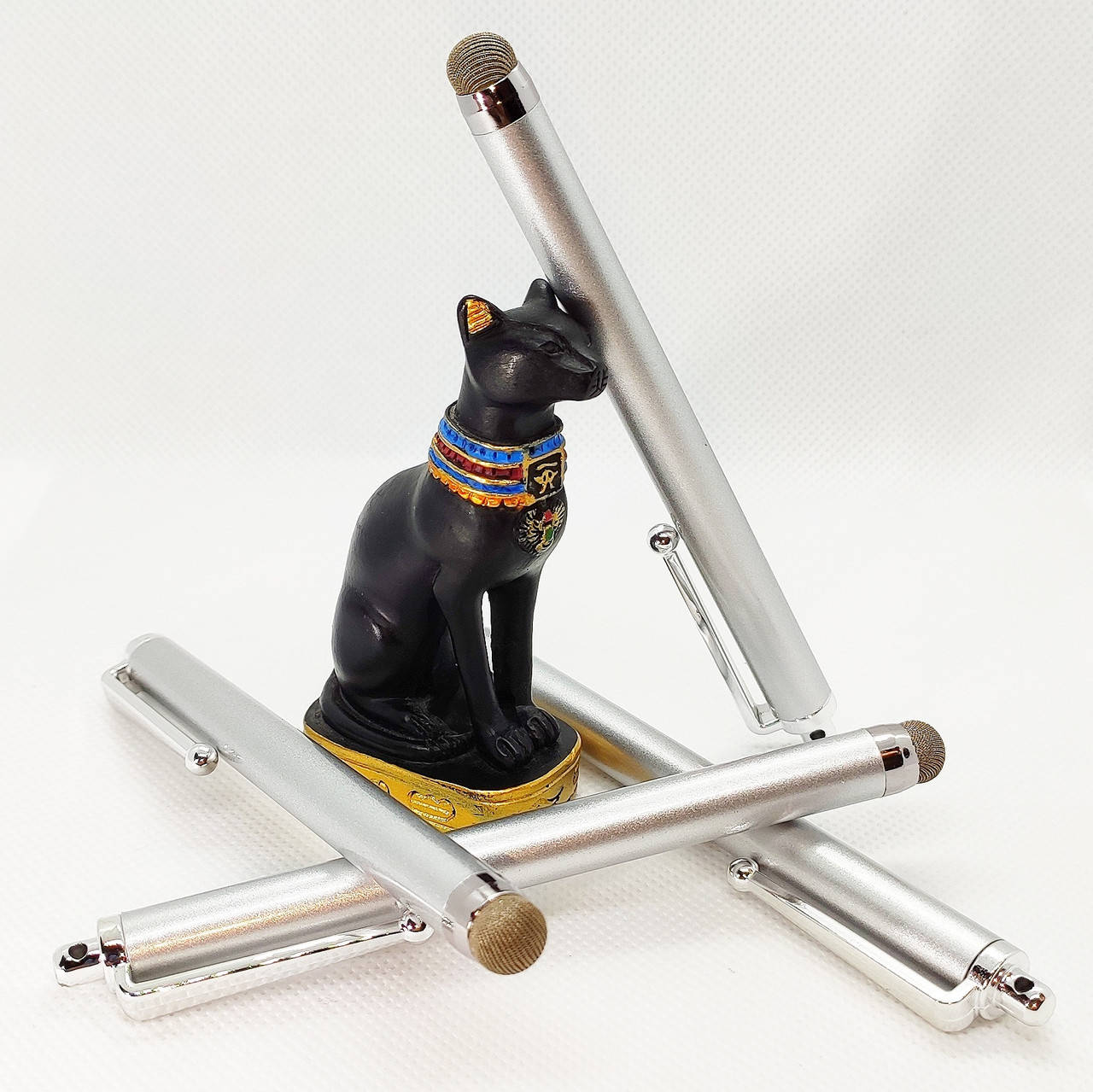 

Универсальный Стилус с Армированным наконечником для Телефона. Планшета. Электронных книг. Серебро, Светло-серый