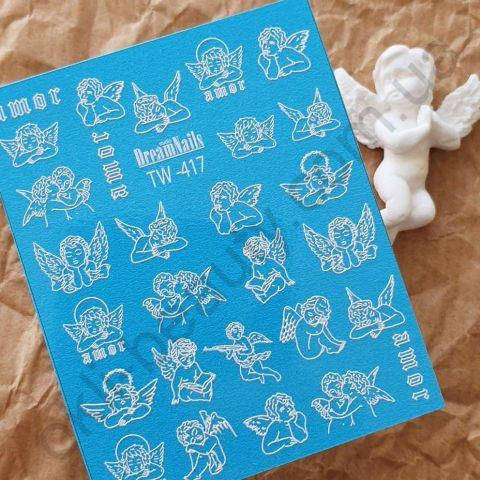 

Слайдер-дизайн «Ангелочки» TW - 417 Dream Nails (водные наклейки)