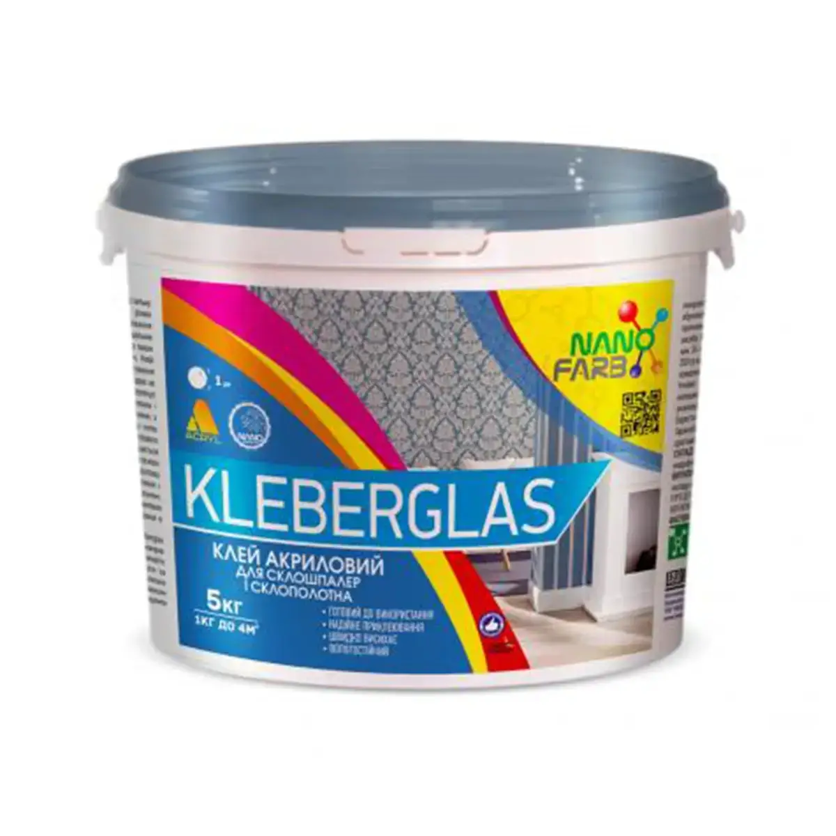 

Клей для стеклохолста NanoFarb Kleberglas 5кг