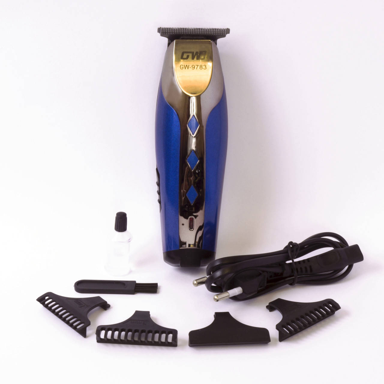

Машинка для стрижки волос и бороды GW-9783 blue. Триммер аккумуляторный
