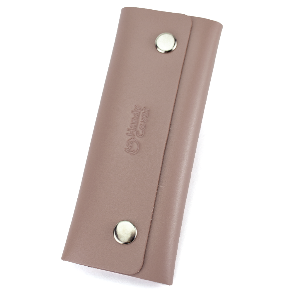 

Ключница кожаная на кнопках с карабинами нюдовая HC0077 nude, Розовый