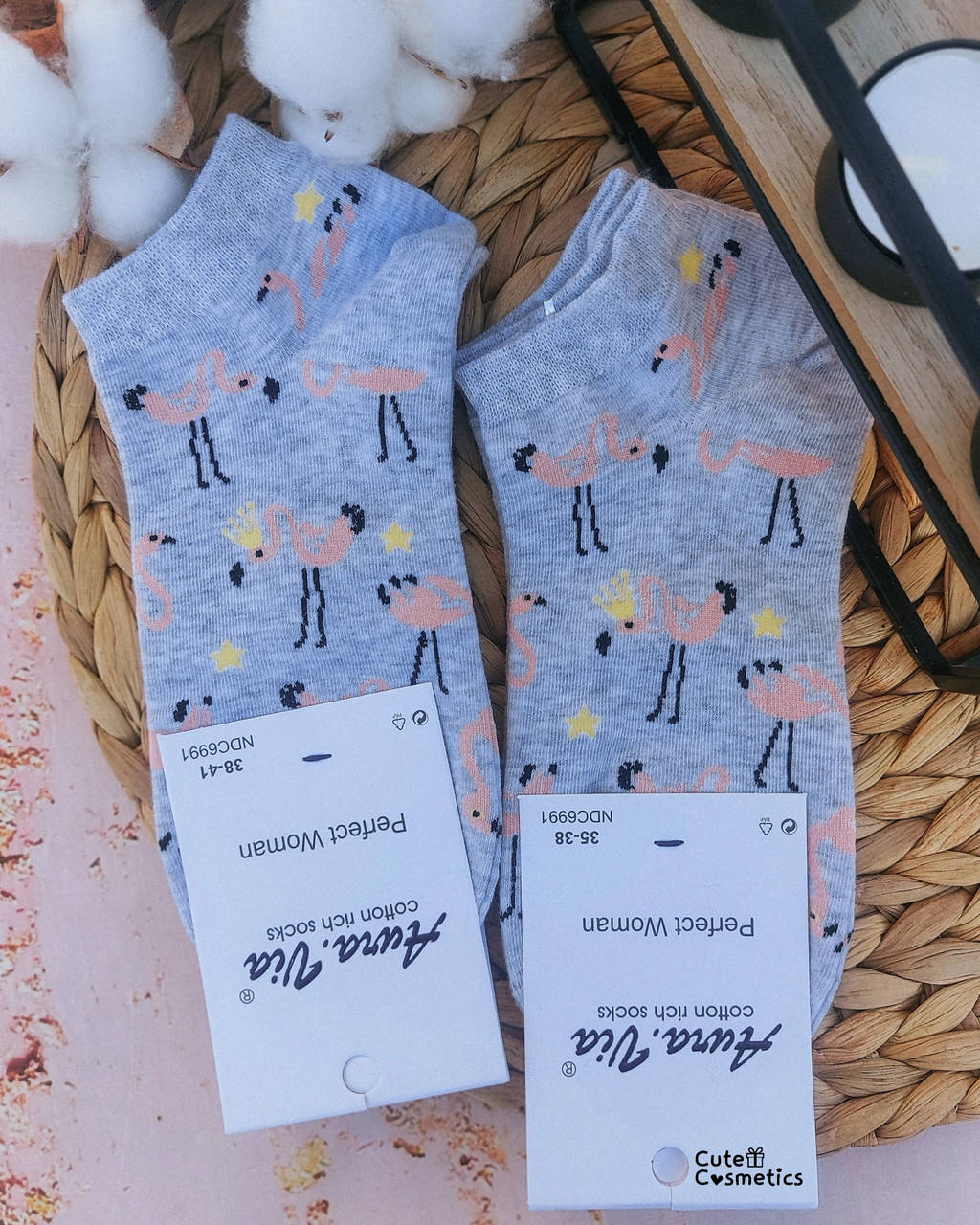 

Женские короткие носки с принтом Фламинго, 35 - 38 р., 38 - 41р.