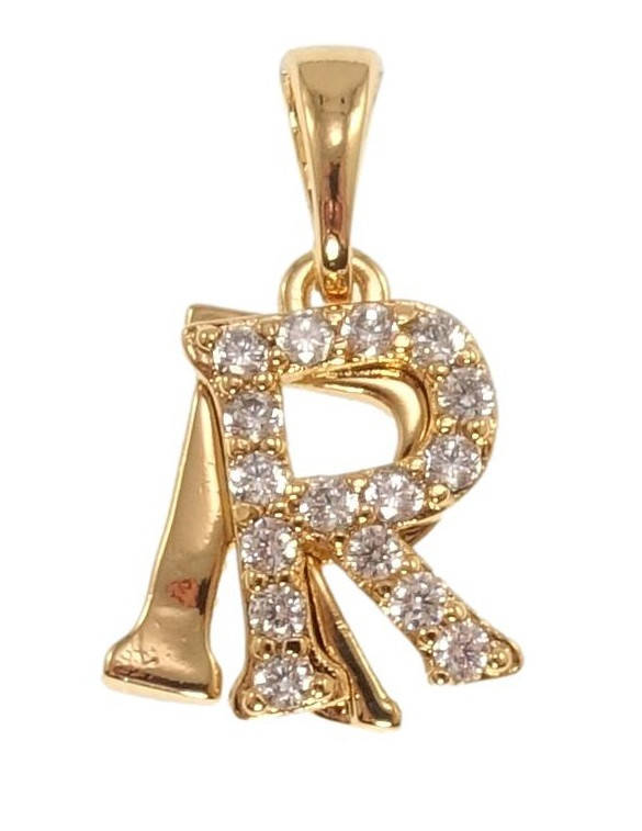 

Кулон Xuping Позолота 18K "Буква R с цирконием" для цепочки до 5мм