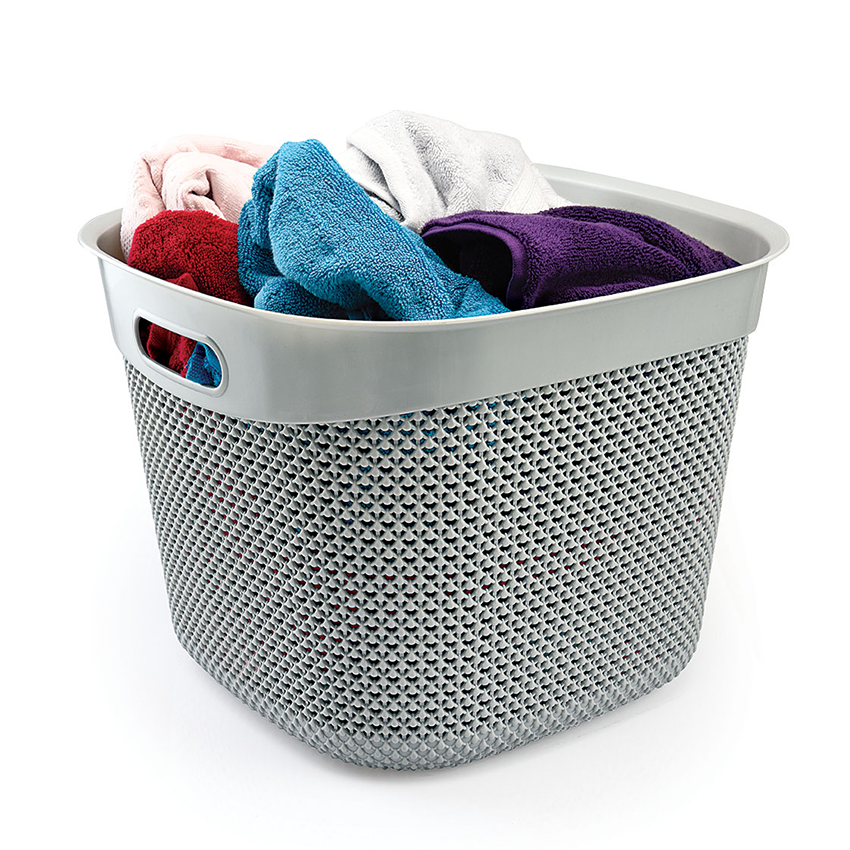 

Квадратная корзина для белья Drop Design 36 л, Разные цвета