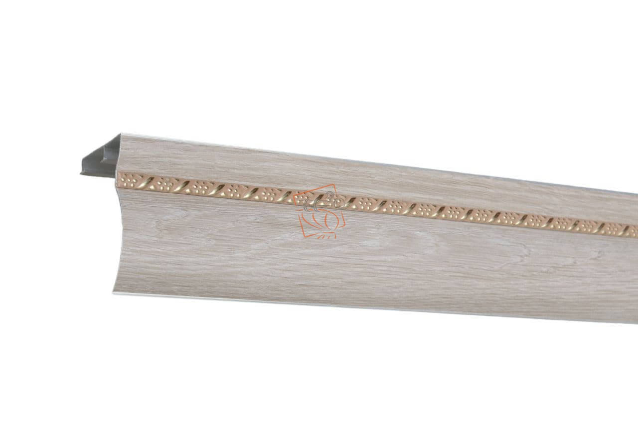 Алюминиевый карниз БР-12 дуб Сантана, молдинг на выбор 3.0, Бежевый