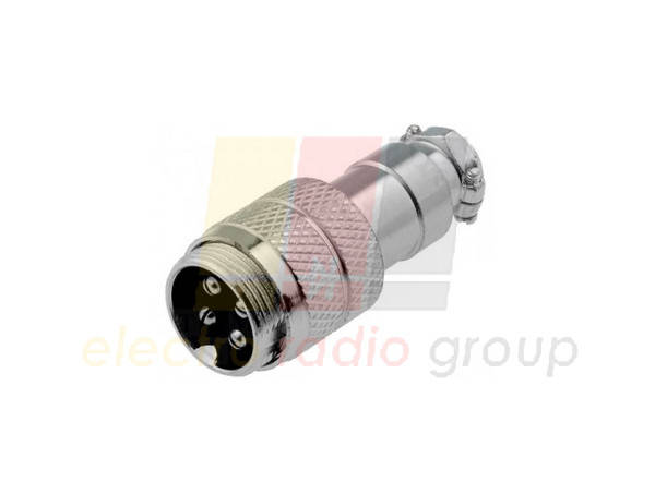 

Разъём MIC 344, "штекер", под кабель, 4pin, диам.-16мм