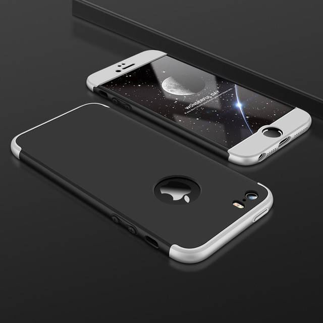 

Чехол GKK 360 для Iphone 6 / 6s бампер оригинальный с вырезом black-silver