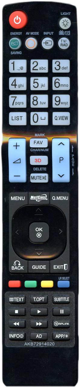

Пульт для LG AKB72914020