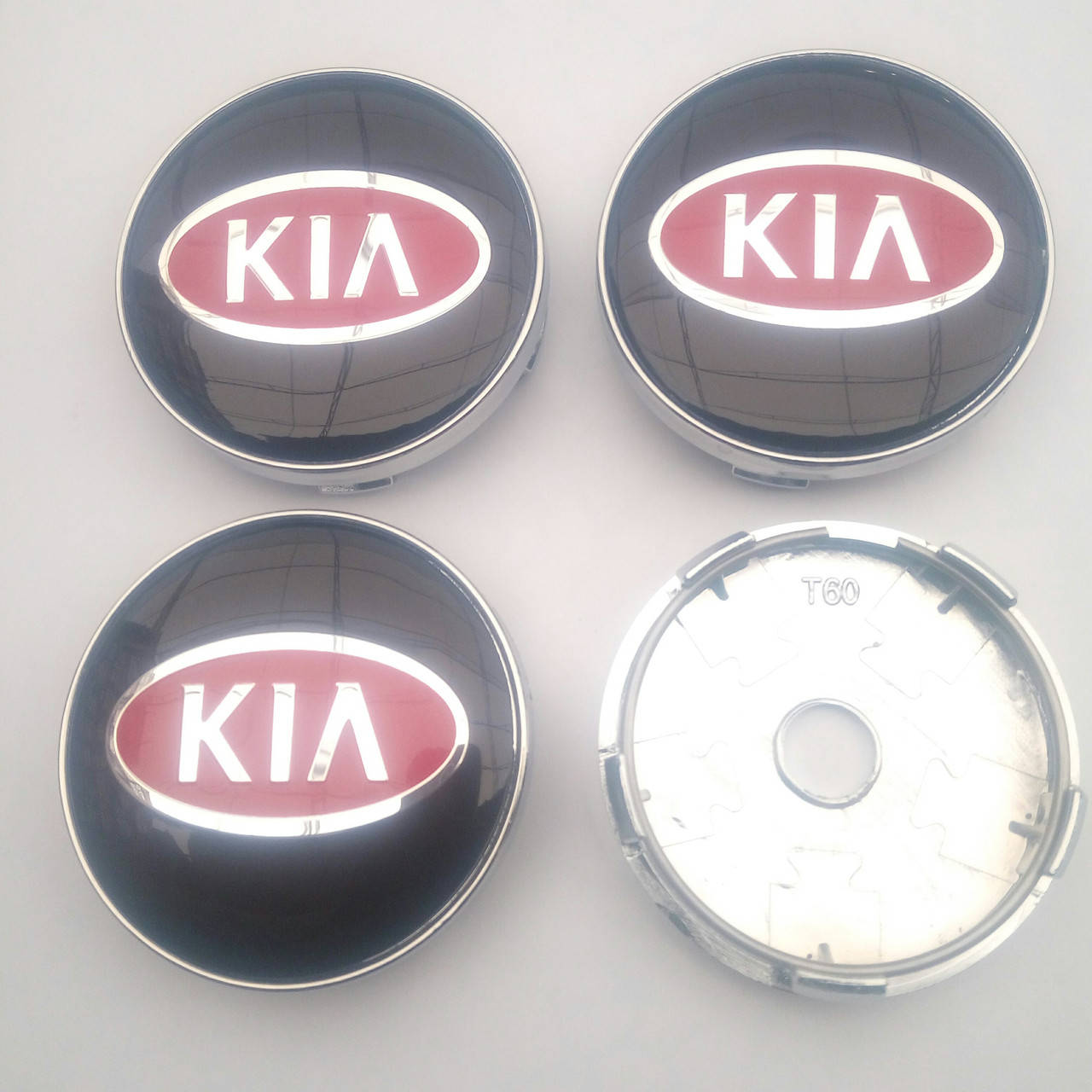 

Колпачки в диски Kia 56-60 мм красные
