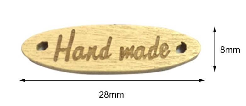 

Бирка пришивная "Hand made" дерево