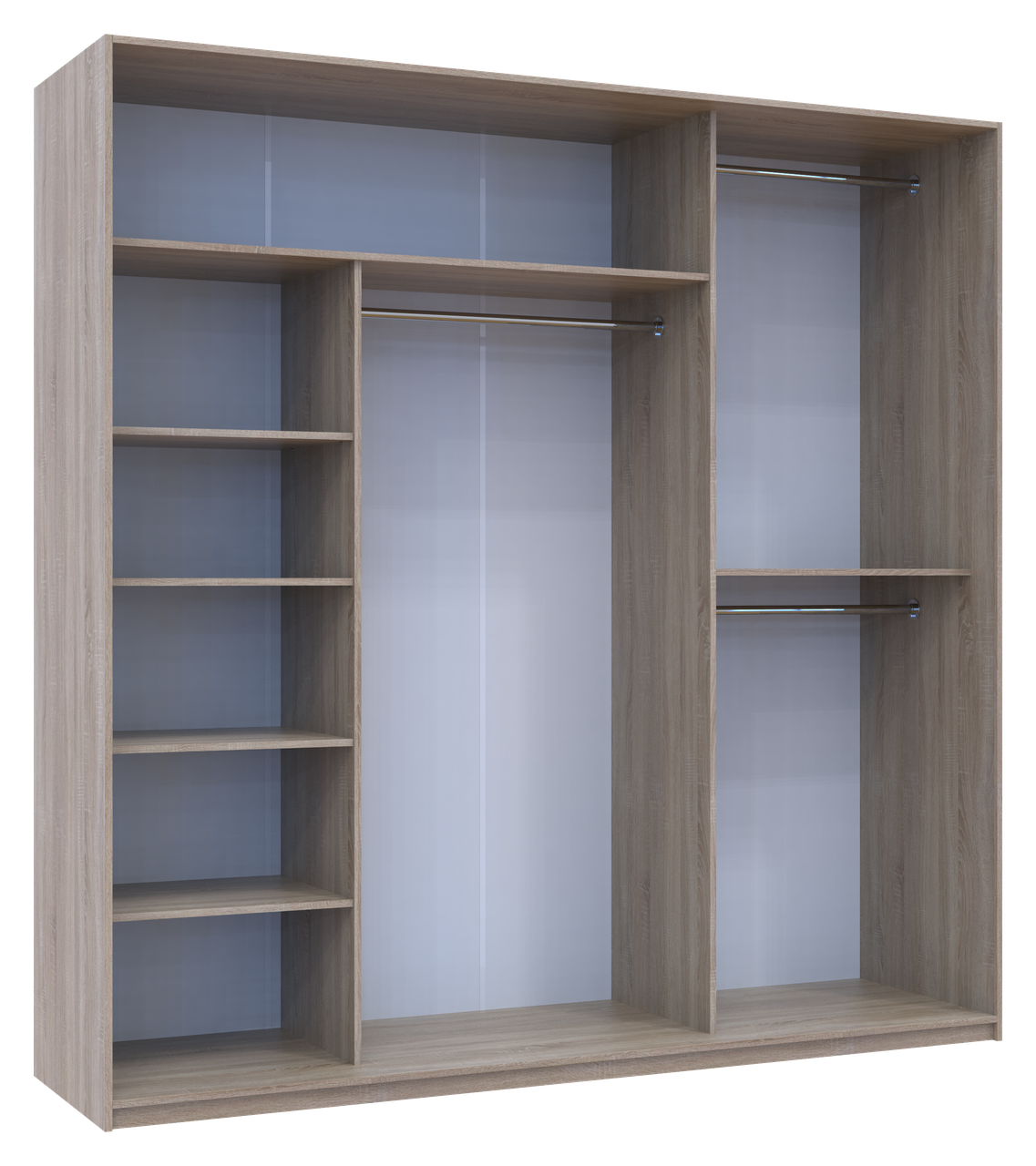 Шафа купе Doros Сіті Лайт Дуб сонома 3 ДСП 225х60х225 (42002137) 8