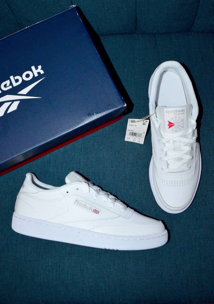 

Кожаные белые кроссовки кеды Reebok Club MEMT 39, 40, 42 размер, Белый