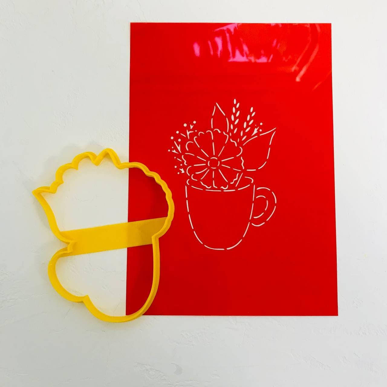 

3D формы-вырубки для пряников "Чашка с цветами"