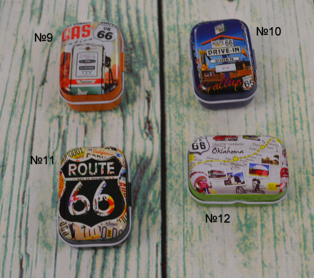 

Жестяная коробочка 6х4х2,5см принт "Автострада 66" 9-12