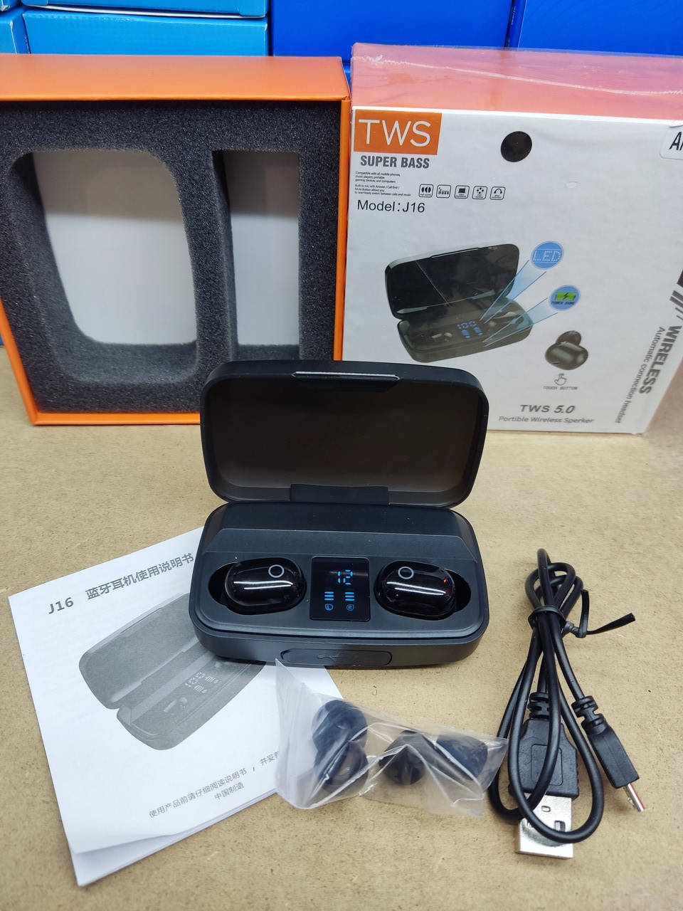 

Наушники Air Twins TWS J16. Черные, Черный