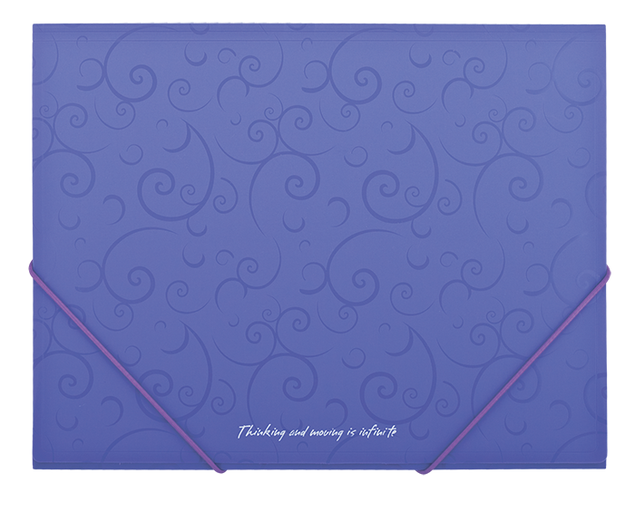 

$Папка на резинках BAROCCO А5 матовый непрозр пластик фиолетовая, Фиолетовый