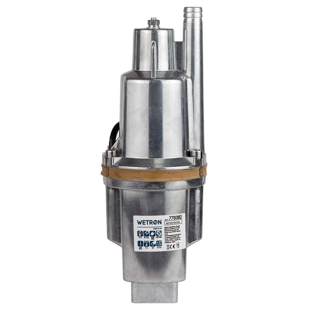 

Насос вибрационный ручеек для чистой воды Wetron 250 Вт, 18л/мин вибрационный насос для полива 778382