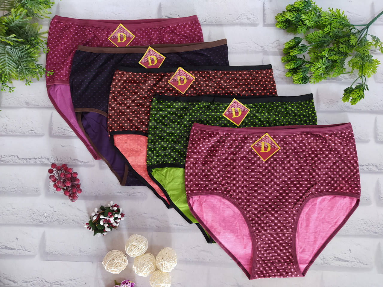 

Трусы женские 3XL 54-56 батальный размер хлопок Donafen L344-3, Разные цвета