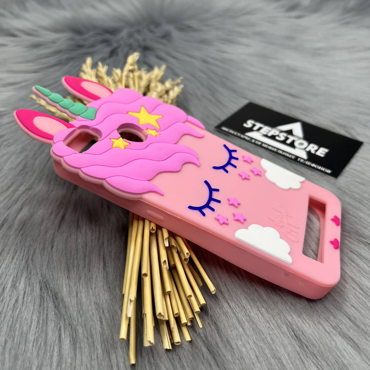 

Чехол Unicorn Единорог для Xiaomi Redmi 3s розовый pink детский для девочек