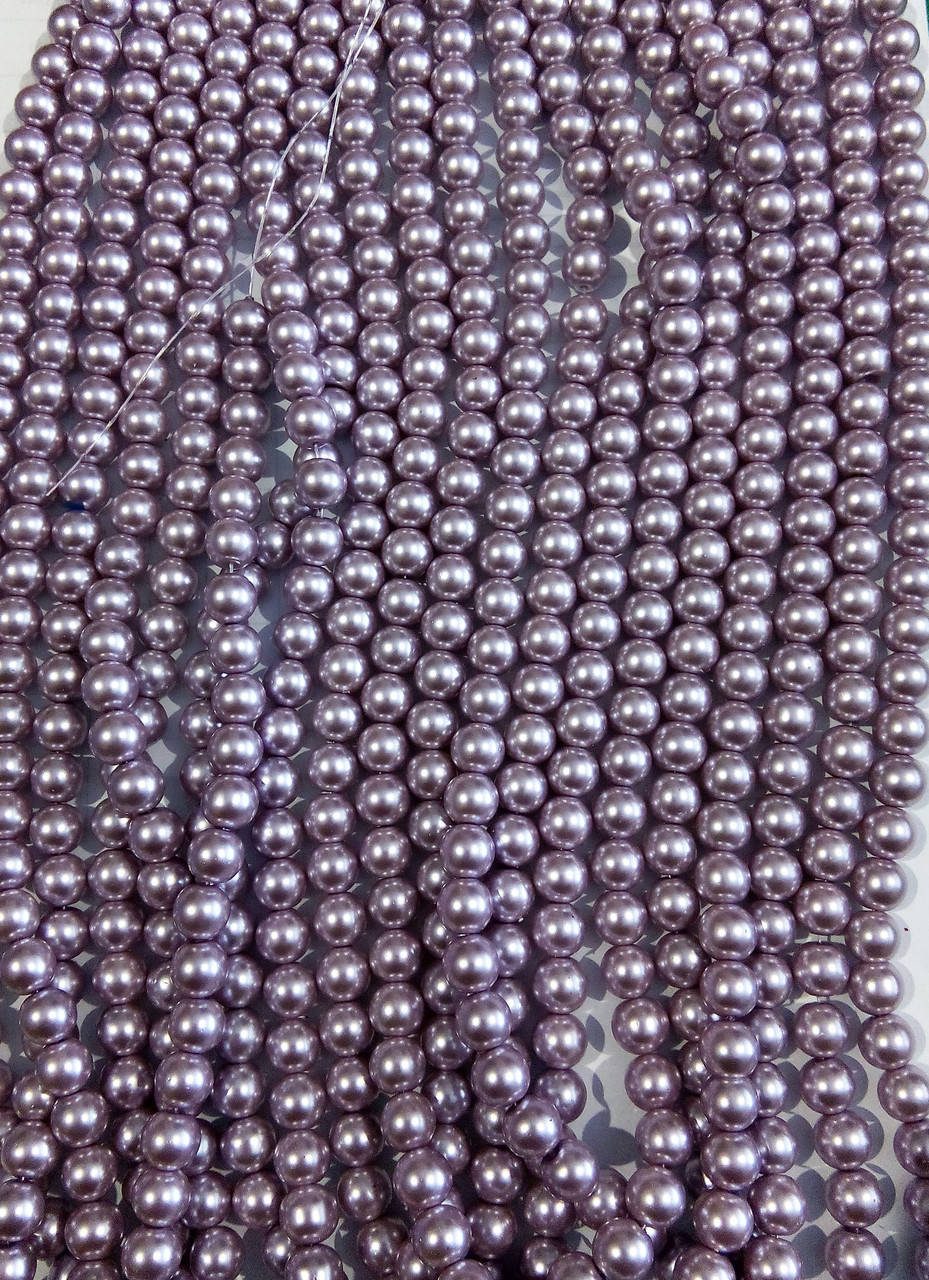 

Керамічні намистини, блідо фіолетові 4 мм