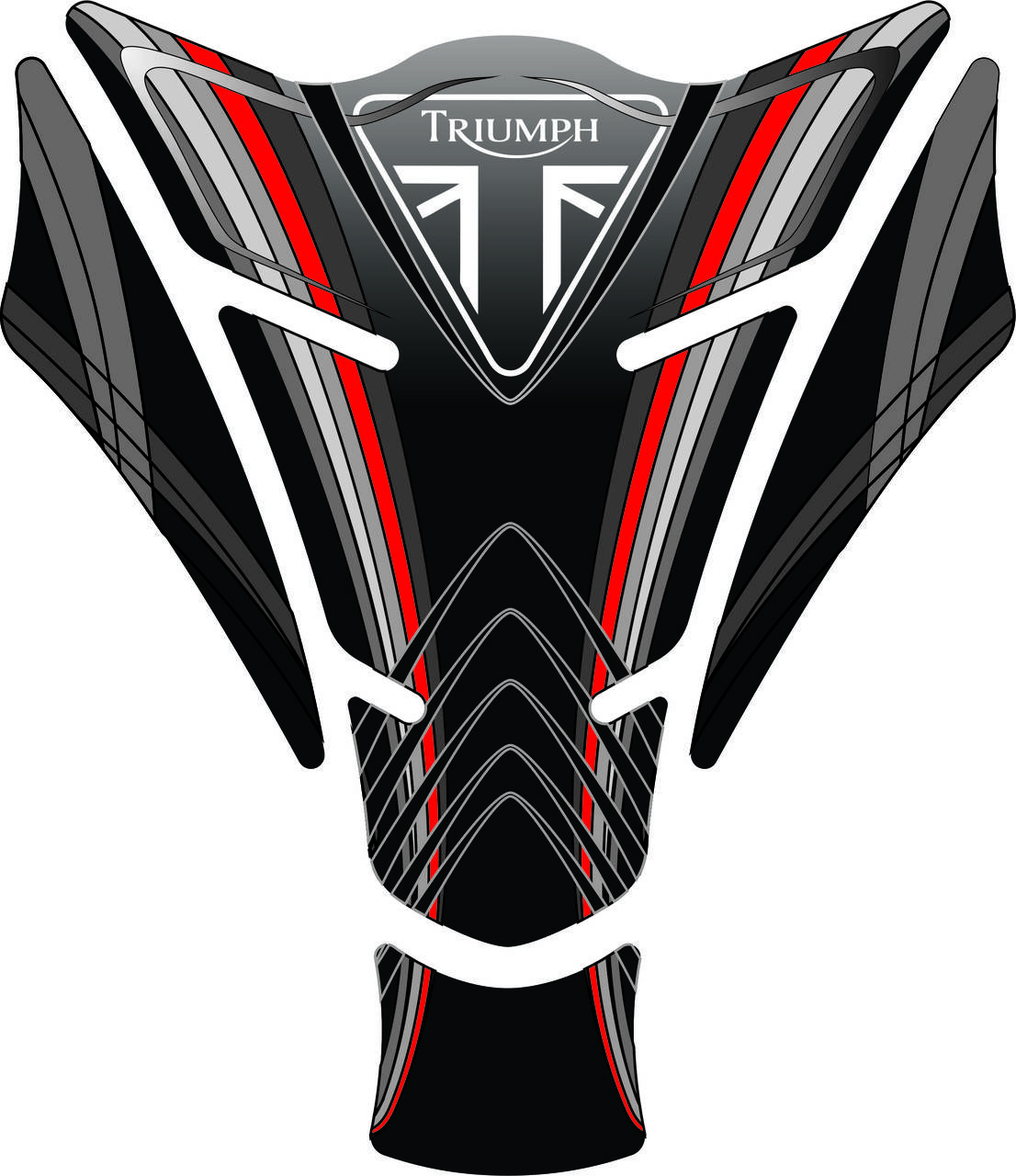 

Наклейка на бак мотоцикла силиконовая Triumph unique