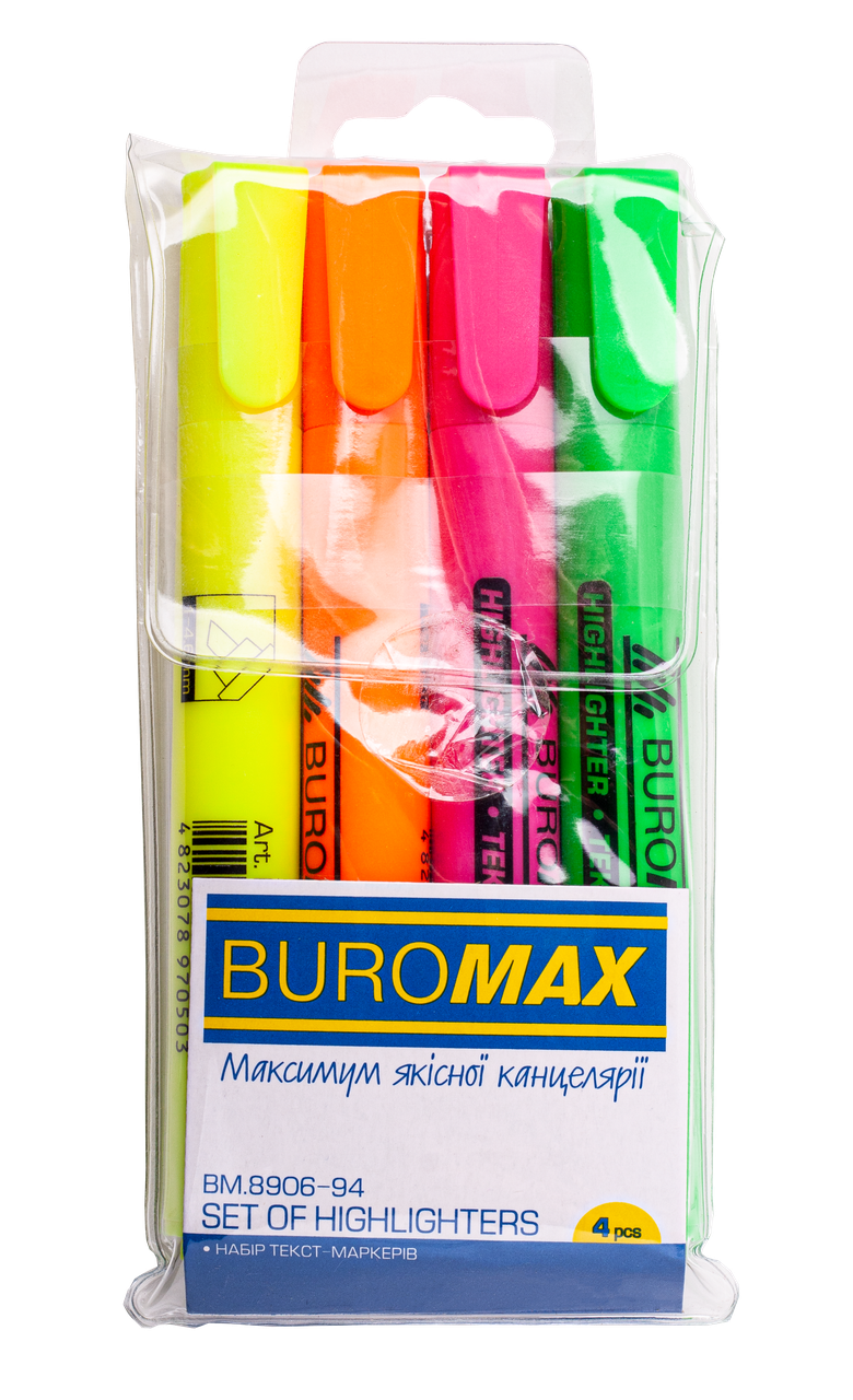 

Набор из 4-х текст-маркеров BM.8906-94 Buromax