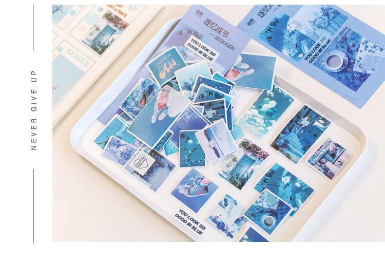 

60 шт стикеров в формате картинок YUXIAN 7*5 см Blue (YXTZB158), Синий