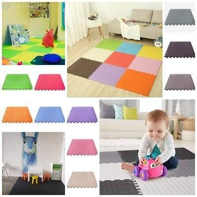 

Коврик пазл EVA 60х60см толщина 10 мм плотность 80 кг 14 цветов с боковыми планками в комплекте