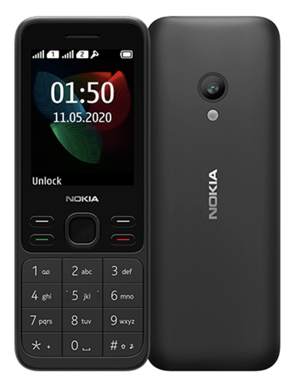 

Корпус Nokia 150 2020 Dual Sim, черный, без средней части