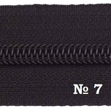 

Молния № 7 спиральная (витая) метражная, цвет черный