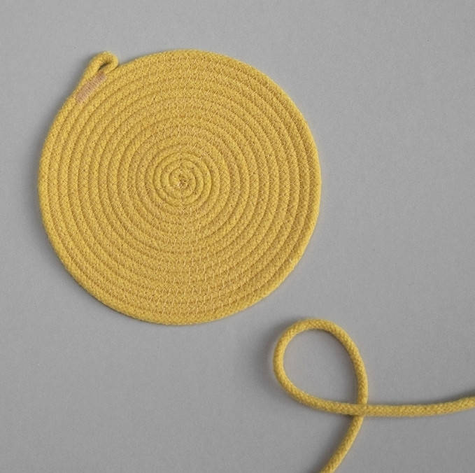 

Шнур плетёный 5 мм с сердечником Жёлтый, Желтый