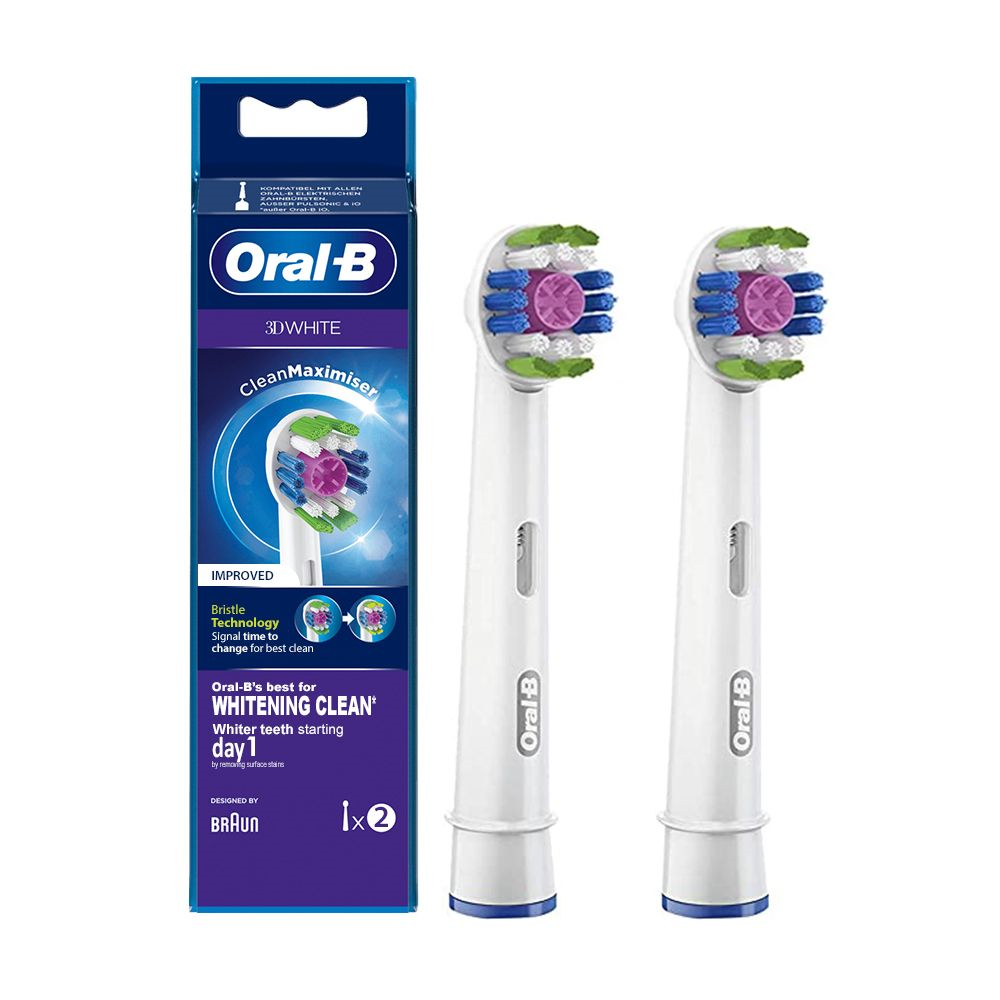 

Насадки для зубной щетки Braun ORAL-B 3D White 2 шт. (EB18), Белый