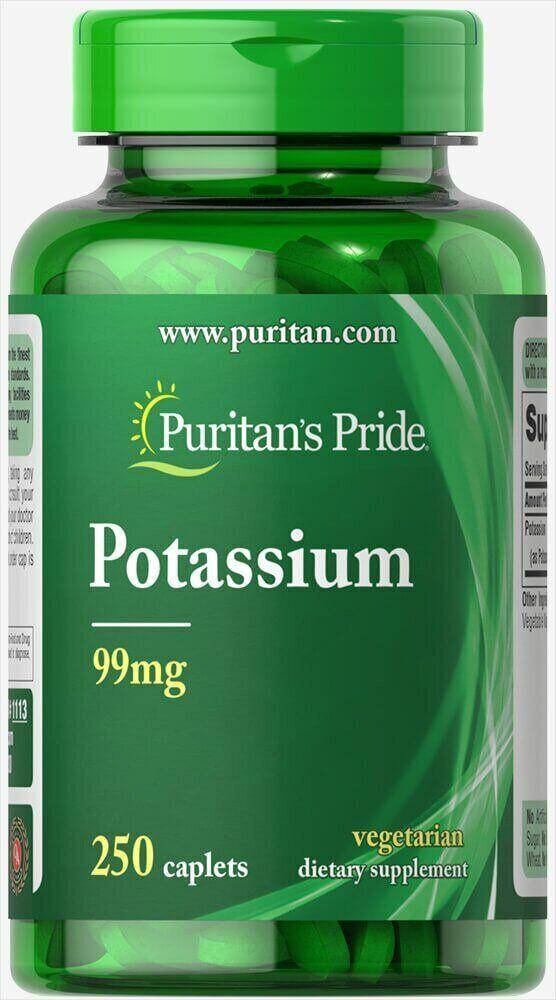 

Puritans Pride, калий глюконат (250 таб. по 99 мг), калій, potassium