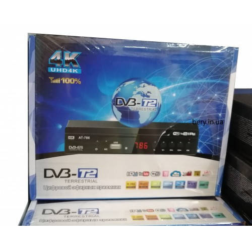 

Цифровой Тюнер Т2 AT-786 YouTube WiFi 4k(1080) Full HD