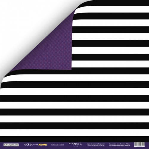 

Папір двосторонній - Тёмные Линии - Ticket to the Moon - Scrapmir - 30x30