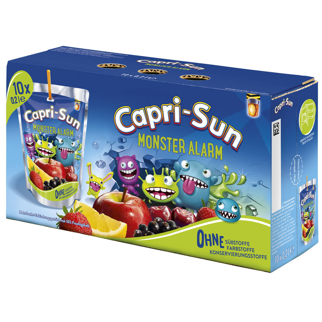 

Capri Sun Monster Alarm фруктово ягодный микс 10 пакетов 200 мл Германия