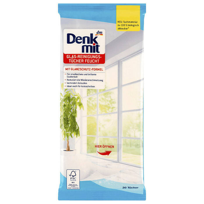 

Влажные салфетки для окон Denkmit 20 шт, Белый